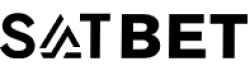 Satbet logo in black color with a modern and minimalist design, representing the betting brand.